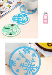 创意生活新体验 硅胶雪花防滑隔热杯餐垫，为餐桌增添冬日的温暖与实用